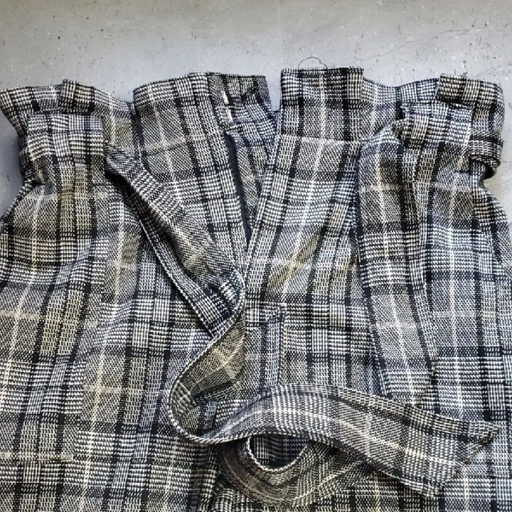 Leighton Black and White Plaid Pants